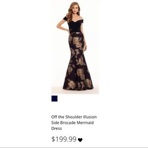 Off the shoulder illusion mermaid dress
